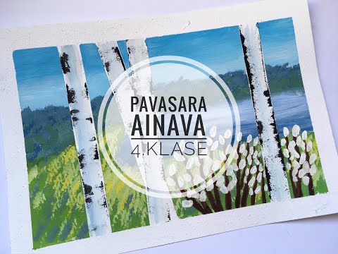 Pavasara ainava | 4.klase | Vizuālā māksla