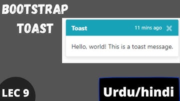 Bootstrap Toast | Bootstrap tutorials for beginners in Urdu/Hindi | Waqar Ahmed
