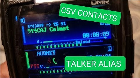 GD-88 TALKER Alias - CSV Info