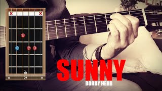 Sunny - Bobby Hebb - Acoustic guitar lesson - chords + fingerstyle chords