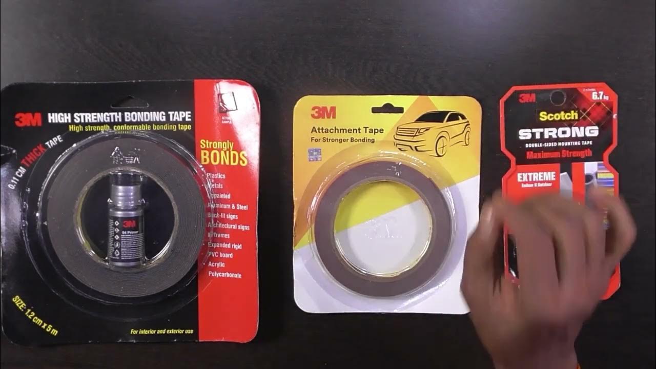 3M DOUBLE SIDED TAPE IS THE STRONGEST ? in HINDI YouTube