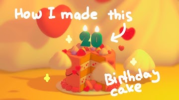 Birthday Cake Speed Modeling in Blender 3D 🎂 I didn