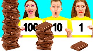 100 Schichten Nahrung Challenge | Lustige Food-Hacks von 4Teen Challenge