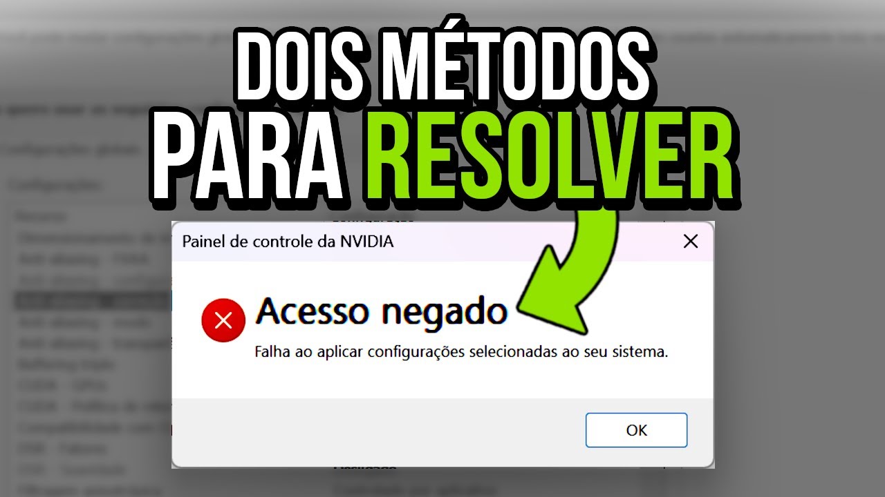 gwd エラー 🔧PAINEL NVIDIA: COMO RESOLVER O ERRO “ACESSO NEGADO” AO APLICAR