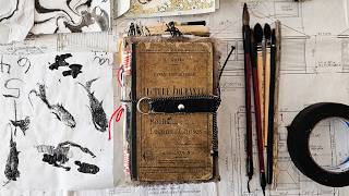 Art Journal (Accordion Style)  - Tried Some Japanese Art Techniques