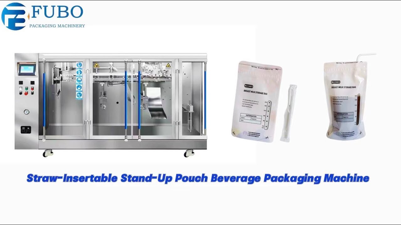 Automatic stand - up pouch beverage packaging machine - YouTube