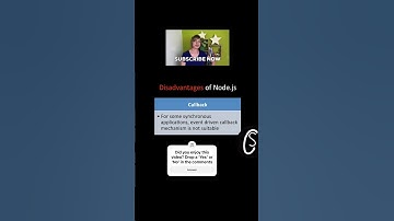 What are the disadvantages of Node.js? #ytshorts #youtubeshorts