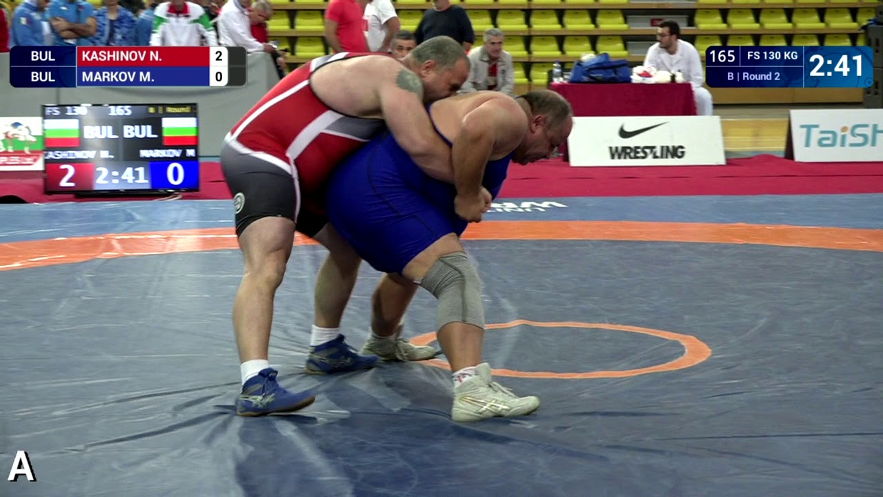 Round 2 FS - 130 kg: N. KASHINOV (BUL) v. M. MARKOV (BUL)