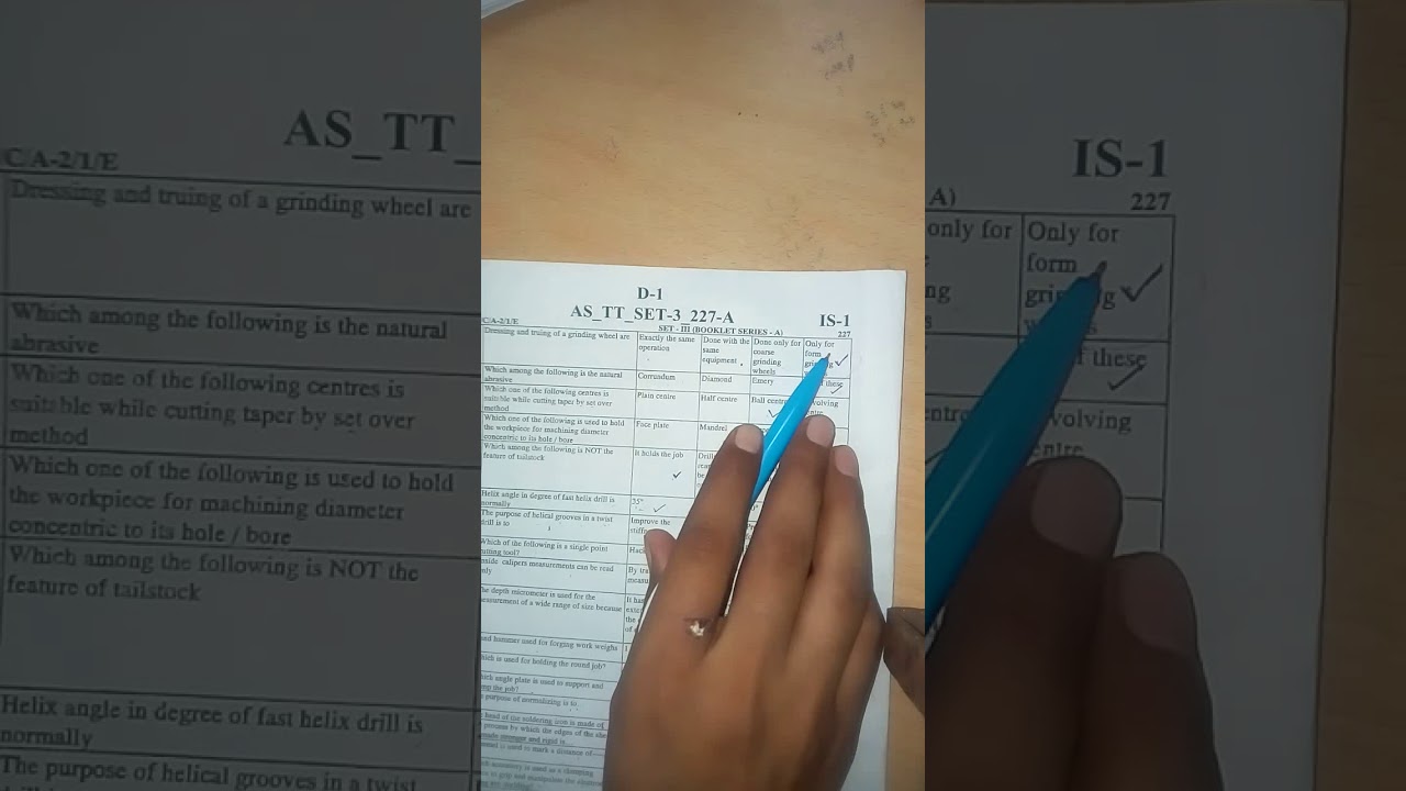 ITI fitter theory first year 2019 answer key