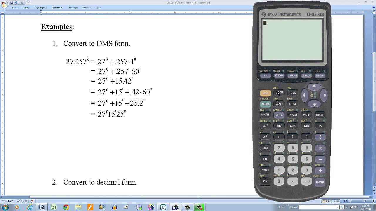 dms to decimal speedcrunch