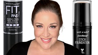 BATTLE of the FOUNDATION STICKS!! ❤️ MAYBELLINE FIT ME Vs. WET N' WILD PHOTOFOCUS! ❤️