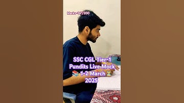 SSC CGL Pundits Live Mock📚 1-2 March⏳English Unpredictable 😢 #ssc #ssccgl #exams