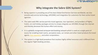 Sabre GDS System