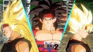 NEW Xeno Bardock Super Saiyan 1-4 transformation! Dragon Ball Xenoverse 2