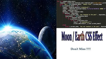 Earth and Moon Rotation Around the Sun - Pure CSS Animation Effects - Tutorial 2020