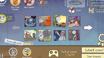 troll face quest video memes levels 1-8 (no talking)