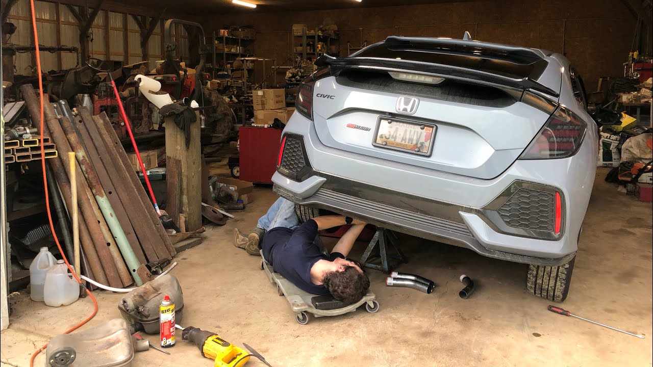 MUFFLER DELETE 10th GEN CIVIC NON SI (DIY) *DEEP TONE* - YouTube