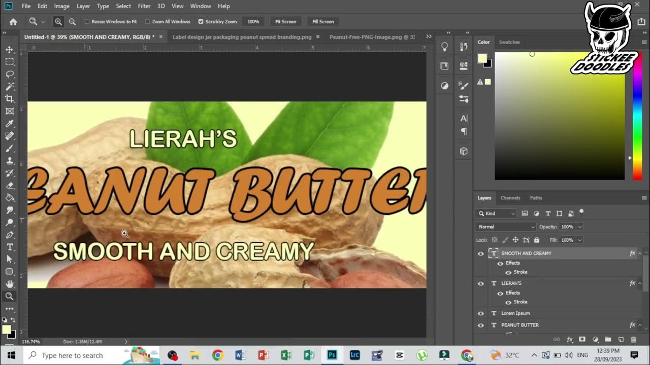 PAANO GUMAWA NG PEANUT BUTTER LABEL DESIGN I YouTube