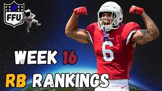 Week 16 Fantasy Football RB Rankings (Top 36)
