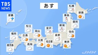 【1月29日 夕方 気象情報】明日の天気