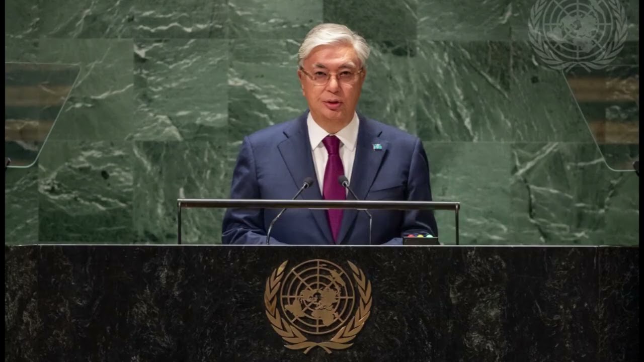 U.N . The president of Kazakhstan. Kassym-Jomart Tokayev.