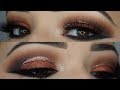 COPPER &amp; BRONZE CUT CREASE MAKEUP TUTORIAL