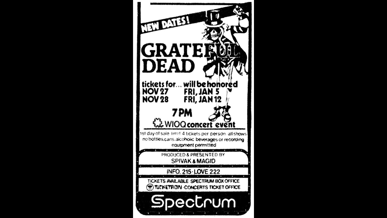 Grateful Dead - 1/5/79 - The Spectrum - Philadelphia, PA - aud