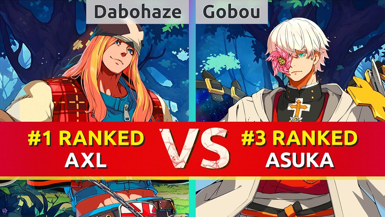 GGST ▰ Dabohaze (#1 Ranked Axl) vs Gobou (#3 Ranked Asuka). High Level Gameplay