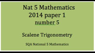 2014 SQA Nat 5 Mathematics Paper1: 5 Trigonometry