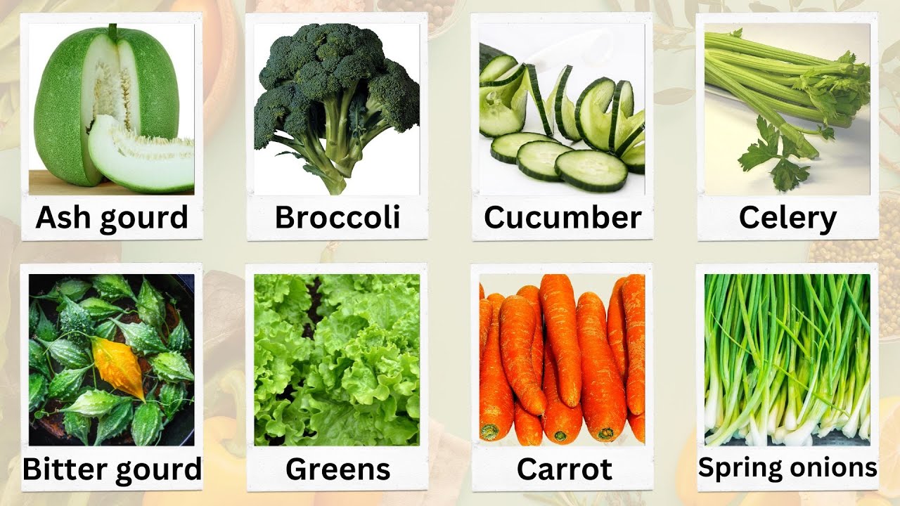 40 Vegetables names, list of vegetables names, Vegetables names for
