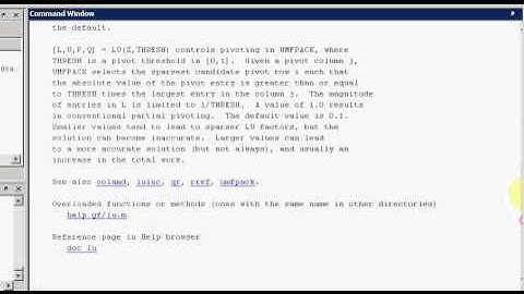 Conversations on Matlab - Chapter 6 - Simple problems - matrix operations 4/4