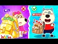  live rich unpopular vs broke popular backpack with wolfoo  cartoons for kids