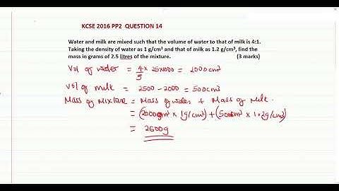 KCSE 2016 Mathematics  Paper 2 Q13 to 15