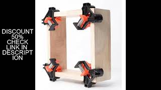 Instant-Adjust 90° Angle Clamps with Spring Mechanism - Heavy Duty Wood Clamps for Cabinet Assembly,