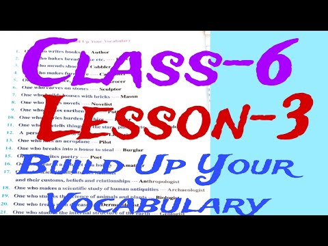 Class-6// Lesson-3// Build Up Your Vocabulary — Reading video cover