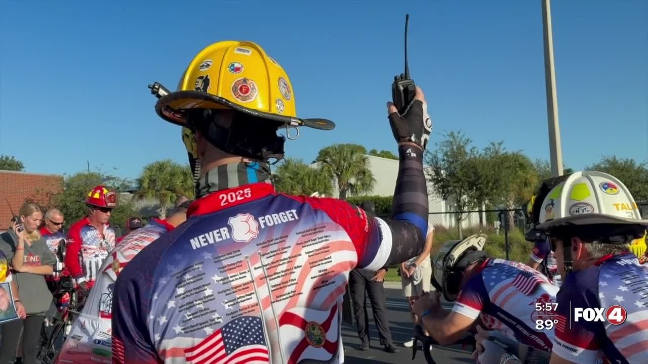 Brotherhood Ride honors fallen first responders in SWFL - YouTube