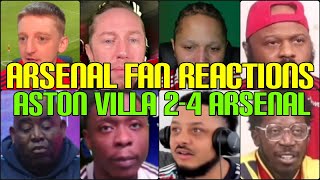 ARSENAL FANS REACTION TO ASTON VILLA 2-4 ARSENAL | FANS CHANNEL