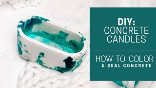 {DIY} HOW TO MAKE CONCRETE CANDLE VESSELS + How to seal concrete!