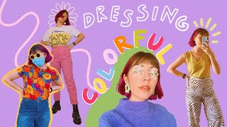 Dressing ✨COLORFUL✨ for a Week | Thrifted OOTW#5 + lil clips of my daily life