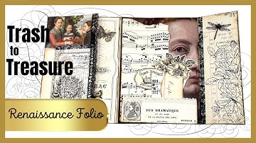 TRASH TO TREASURE - FROM TOURIST BROCHURE TO LOVELY FOLIO #papercraft #junkjournalideas #craftwithme