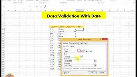 How To Data Validation with Date in MS Excel 2013 Tutorial p195 Urdu Hindi