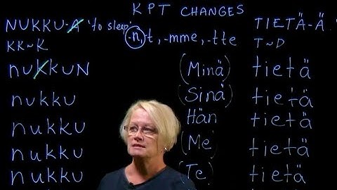 Finnish: Consonant changes in verb type 1