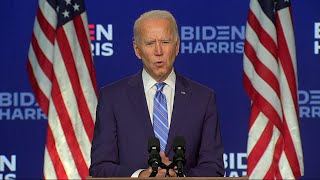 'Confident' Biden urges unity as votes are counted