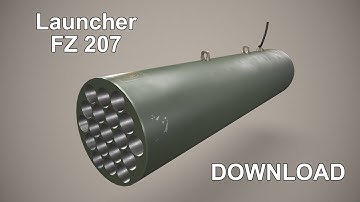 Rocket Launcher FZ207 With Missiles 3D Model