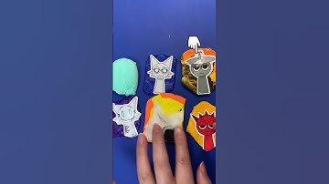 Brain test with Sprunki flipping card on clay #sprunki