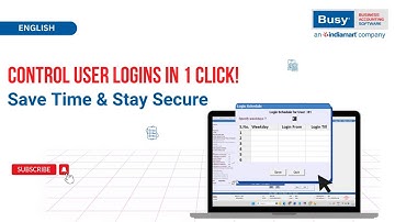 Quick Control ⚡ Schedule User Logins in BUSY | Boost Efficiency & Security | English