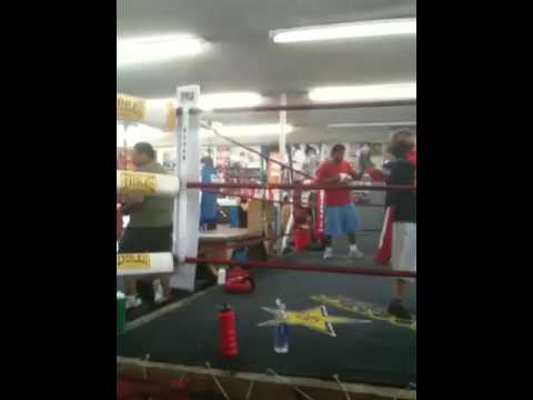 Me at Wild card Gym manny pacquiao pacmans gym with Freddie roach and Shane