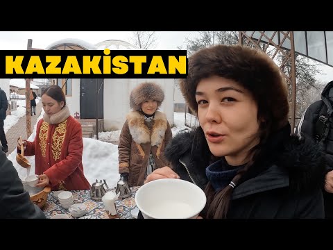 At Eti ve KIMIZ ile İlk Günüm! 🇰🇿 KAZAKİSTAN'da Sokaklar ve Yemekler