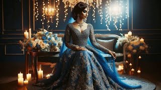 Blue Bridal Gown Designs | Bridal Gown | Evening Gown | Bridal Makeup, Dulhan Makeup