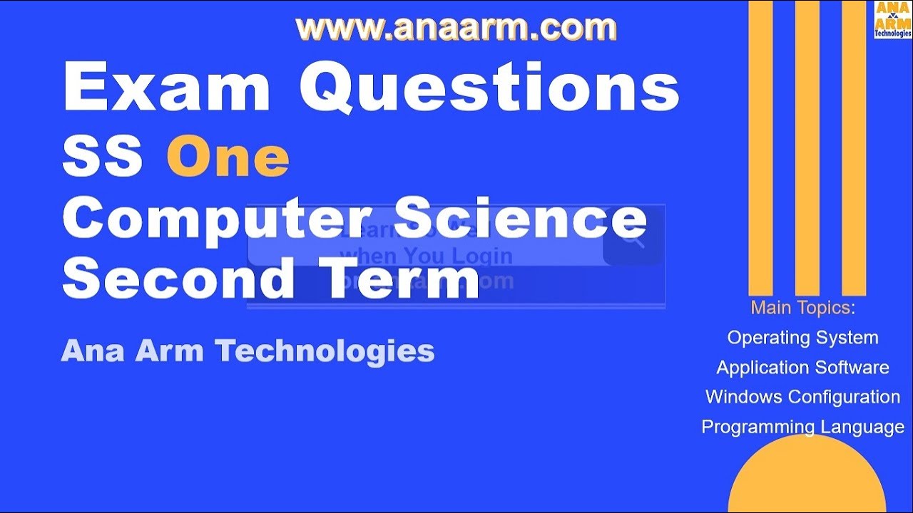 Exam Questions SS One Computer Science Second Term 1 to 20 - YouTube